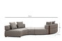 Atelier Del Sofa Sofá Esquinero Gondol-5 Gris